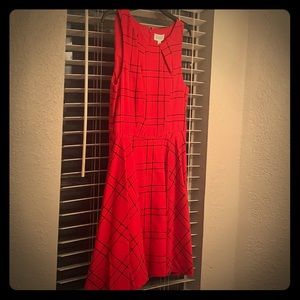 Red & black plaid dress